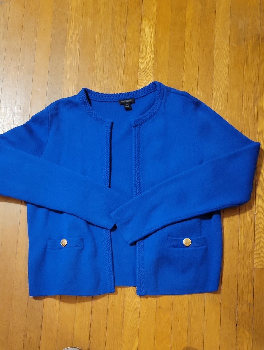 Ann Taylor Factory Blue Knit Sweater Top